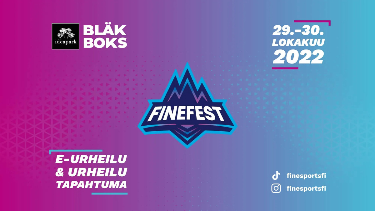 Kansikuva artikkelille: Uusi peli- ja urheilutapahtuma Finefest järjestetään Lempäälässä Ideaparkin Bläk Boksissa lokakuussa