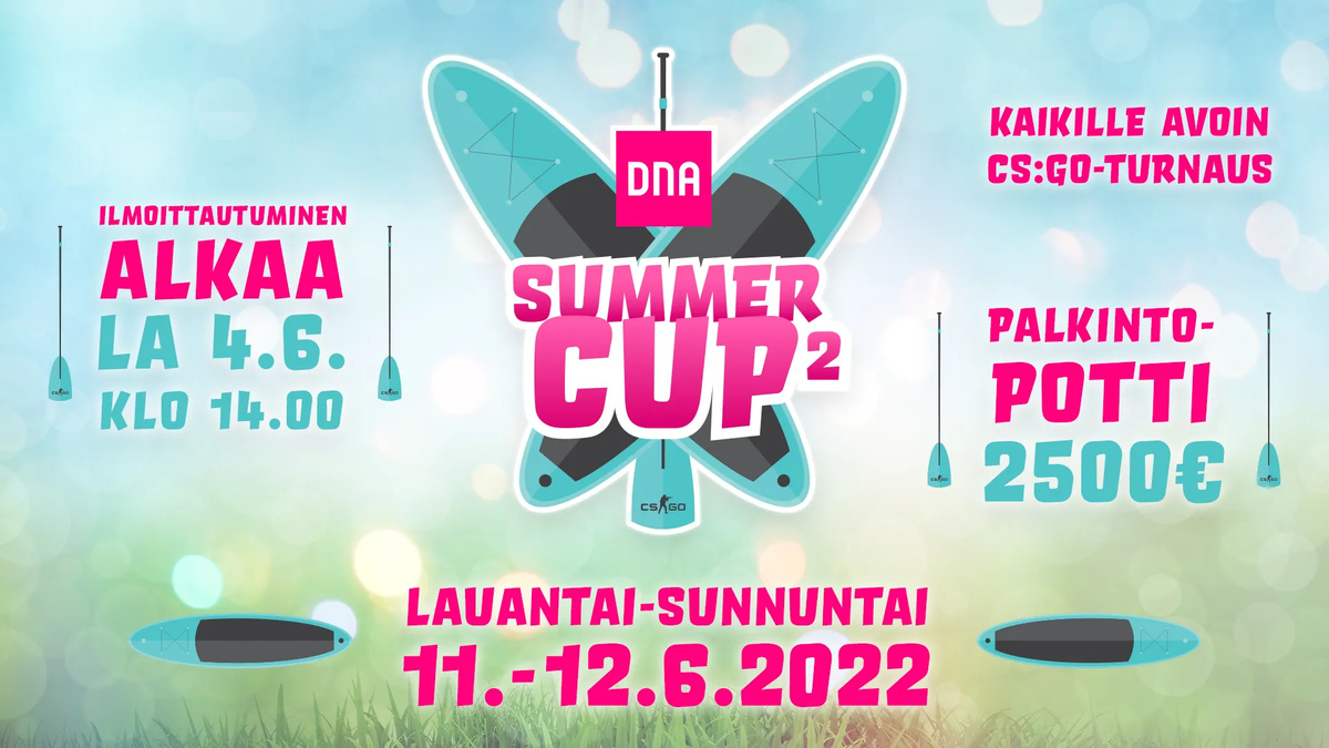 Kansikuva artikkelille: Kaikille avoin DNA Summer CUP 2 -CS:GO-turnaus! – Katso ilmoittautumisohjeet ja palkinnot