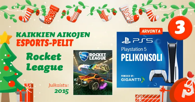Kansikuva artikkelille: #3: Rocket League | Esports-joulukalenteri