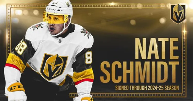 Kansikuva artikkelille: Vegas Golden Knights jatkoi Nate Schmidtin sopimusta kuusi vuotta!