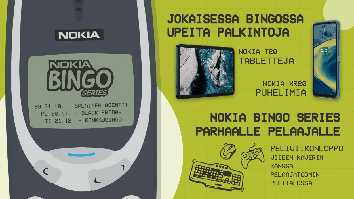 Kansikuva artikkelille: Nokia Bingo Series alkaa! – Tule mukaan ja voita huippupalkintoja