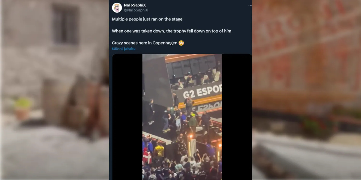 Kansikuva artikkelille: MOUZ:n ja G2:n välinen CS-ottelu keskeytyi katsojien syöksyessä lavalle