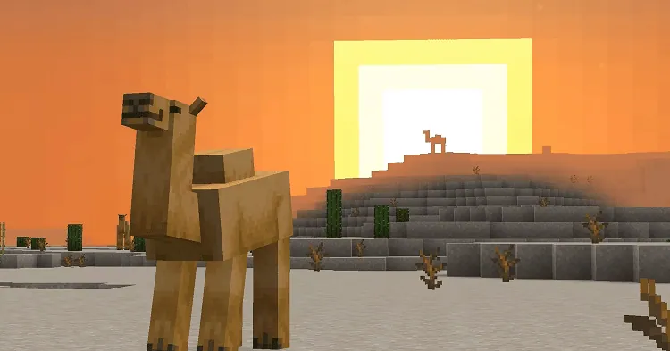 Kansikuva artikkelille: Karauta kamelilla aavikolle! Minecraftin seuraava versio tulee