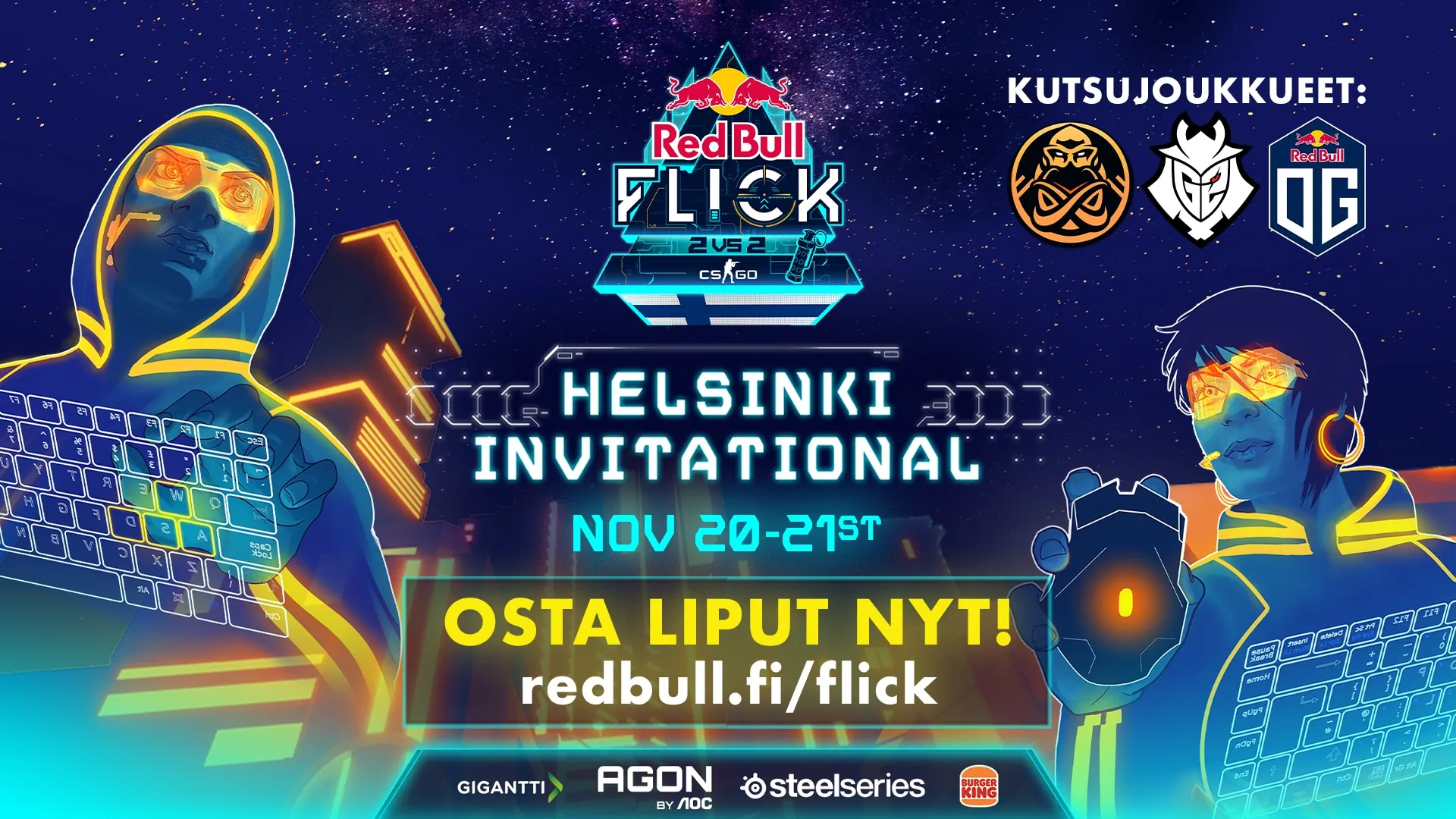 Kansikuva artikkelille: Red Bull Flick -turnaus pelataan viikonloppuna Helsingissä – Näe CS:GOn suomalaistähdet paikan päällä!