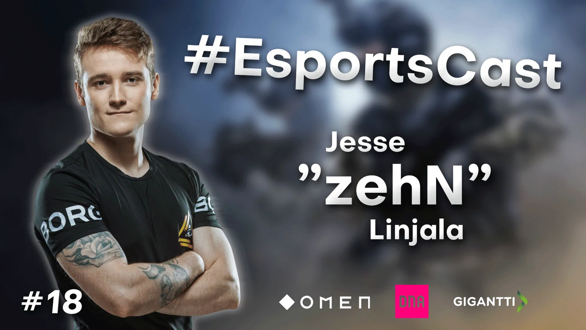 Kansikuva artikkelille: Jesse “zehN” Linjala Pelaajatcom podcast-vieraana