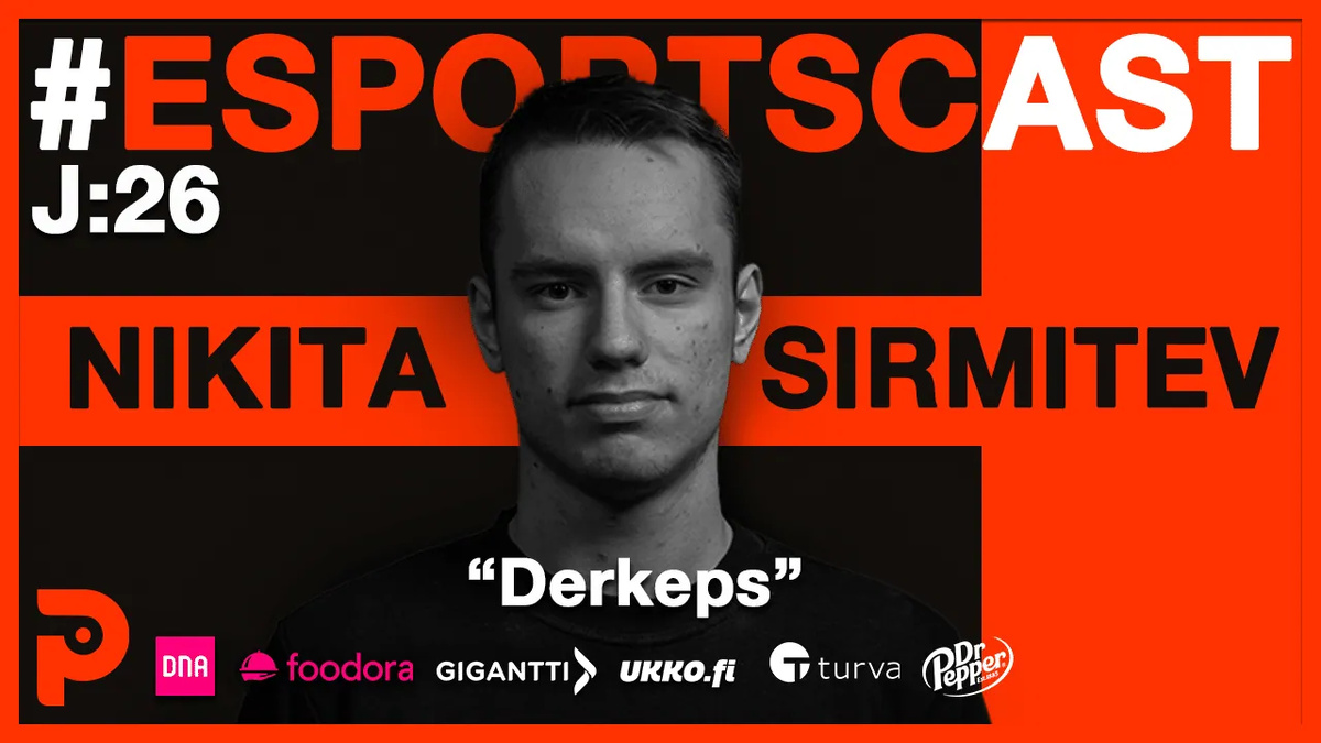 Kansikuva artikkelille: Nikita “Derke” Sirmitev Pelaajatcomin podcast-vieraana