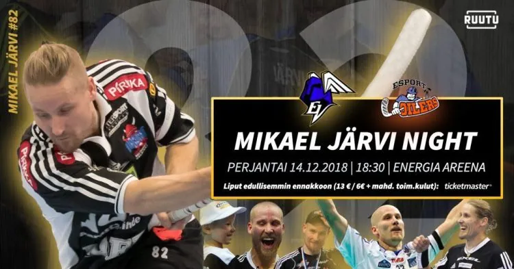 Kansikuva artikkelille: Järven paita hinattiin Energia Areenan kattoon