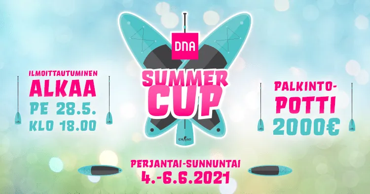 Kansikuva artikkelille: Kaikille avoin DNA Summer CUP -CS:GO-kesäturnaus! – Katso ilmoittautumisohjeet ja aikataulut