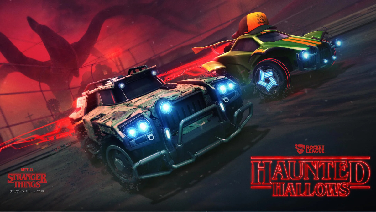 Kansikuva artikkelille: Rocket Leaguessa halloweenia juhlitaan Stranger Things -teemalla