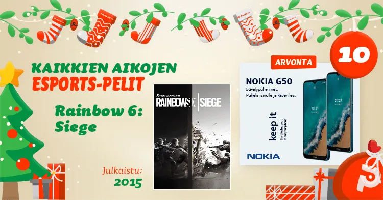 Kansikuva artikkelille: #10: Rainbow 6 Siege | Esports-joulukalenteri
